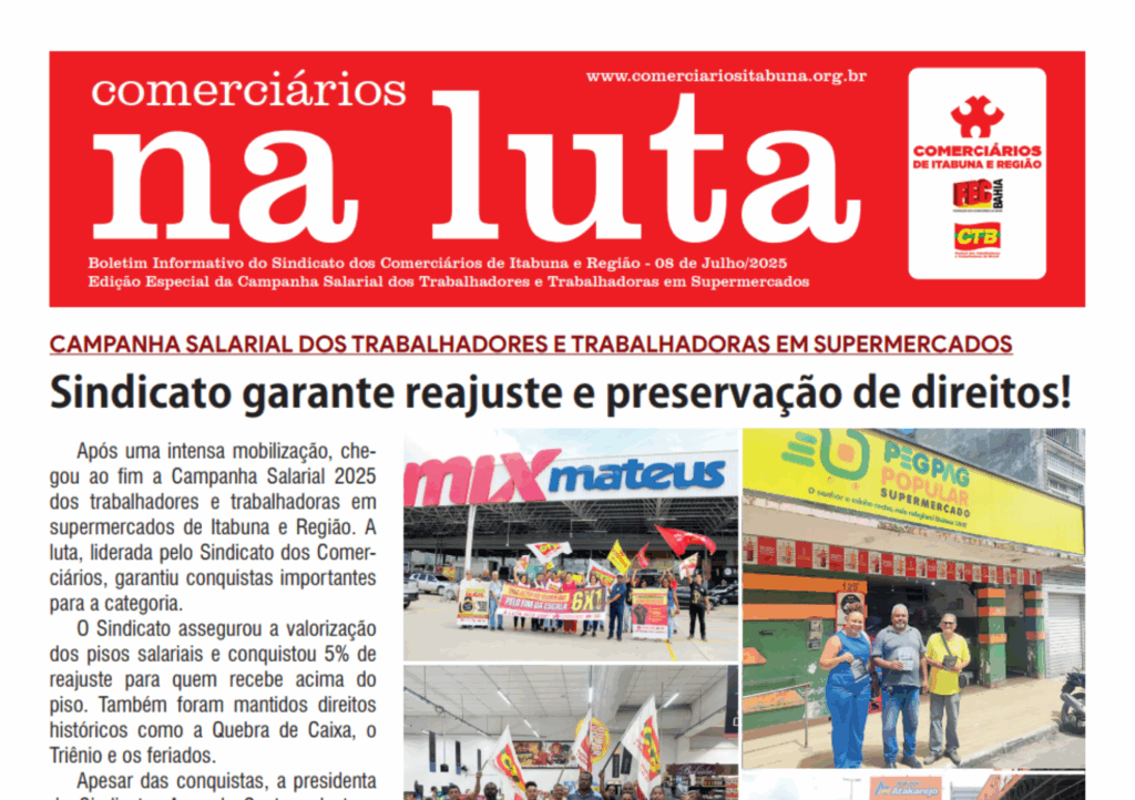 Boletim Comerciários na Luta - Edição 10/07/2025
