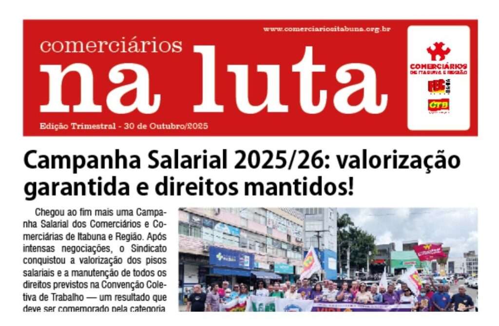 Boletim Comerciários na Luta - 30/10/2025